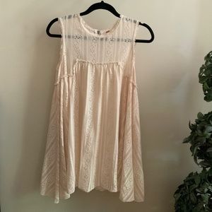 Free People Ivory Lace Babydoll Dress